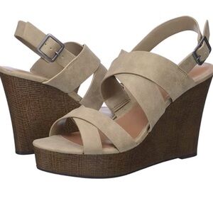 Indigo rd. Taupe Irkarla-SS Wedge Sandals